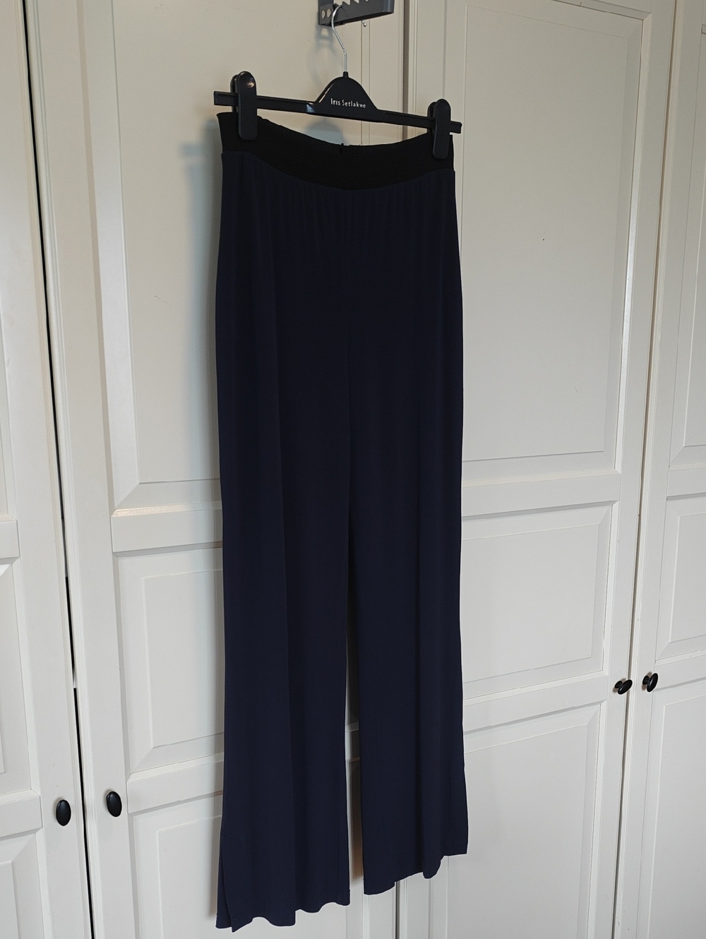 Iris Setlakwe Navy Wide-Leg Pull-On Pants